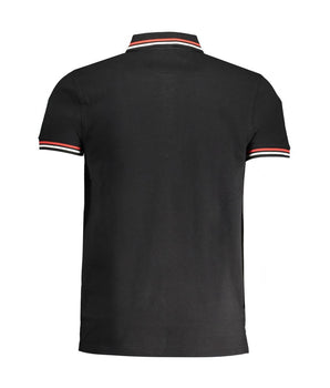 Cavalli Class Black Cotton Polo Shirt
