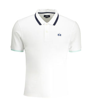 La Martina White Cotton Polo Shirt