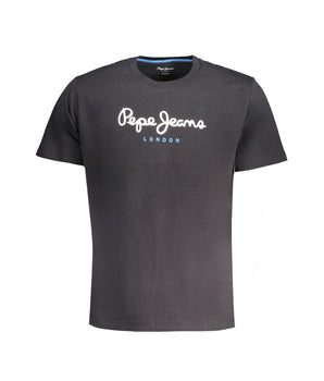 Pepe Jeans Black Cotton T-Shirt