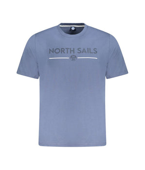 North Sails Blue Cotton Men T-Shirt
