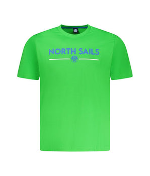 North Sails Green Cotton Men T-Shirt
