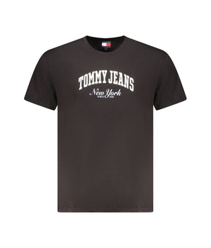 Tommy Hilfiger Black Cotton Men T-Shirt