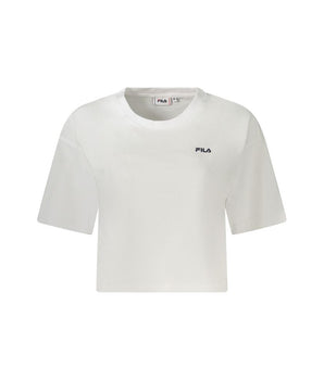 Fila White Cotton Women T-Shirt