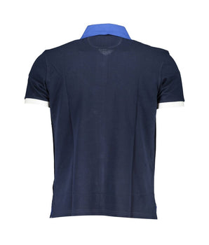 La Martina Blue Cotton Mens Polo Shirt