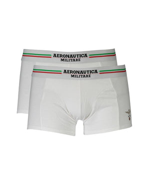 Aeronautica Militare White Cotton Men Boxer