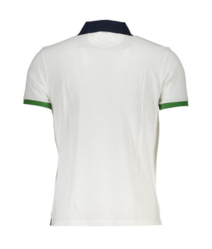 La Martina White Cotton Men Polo Shirt