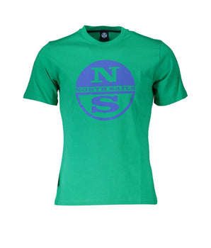 North Sails Green Cotton Men T-Shirt