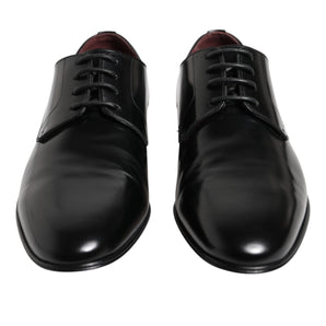 Dolce & Gabbana Black Leather Lace Up Derby Dress Formal Shoes