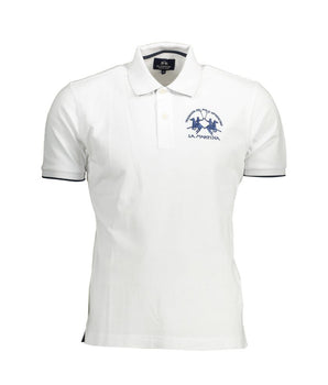 La Martina Elegant Short-Sleeved White Polo for Men