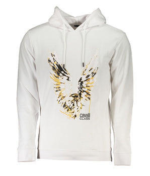 Cavalli Class White Cotton Men Sweater