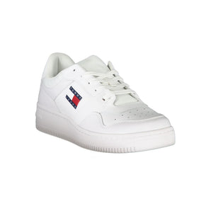 Tommy Hilfiger Men's White Leather Sneakers