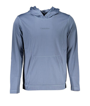 Calvin Klein Blue Polyester Men's Hooded Sweater