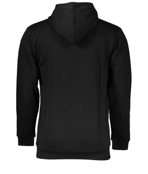 Sergio Tacchini Black Cotton Men's Hooded Sweater