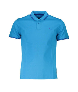 Harmont & Blaine Light Blue Cotton Men Polo Shirt