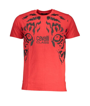 Cavalli Class Red Cotton T-Shirt