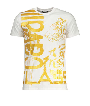 Cavalli Class White Cotton T-Shirt