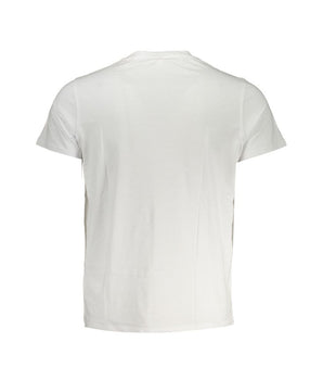 K-WAY Elegant White Cotton T-Shirt with Pocket Detail