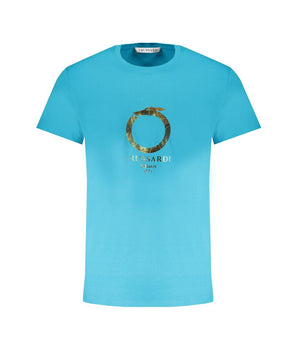 Trussardi Light Blue Cotton Men TShirt