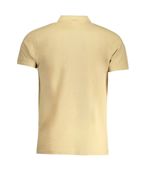 Cavalli Class Beige Cotton Polo Shirt