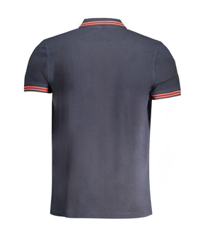 Cavalli Class Blue Cotton Polo Shirt