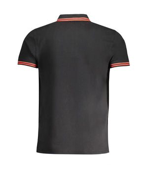 Cavalli Class Black Cotton Polo Shirt