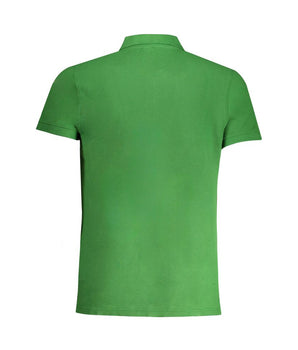 Cavalli Class Green Cotton Polo Shirt