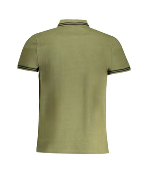 Cavalli Class Green Cotton Polo Shirt