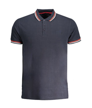 Cavalli Class Blue Cotton Polo Shirt