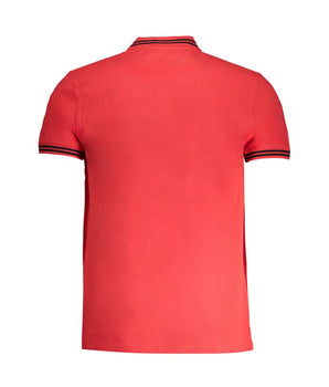 Cavalli Class Red Cotton Polo Shirt