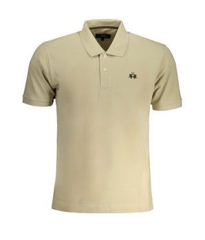 La Martina Beige Cotton Polo Shirt