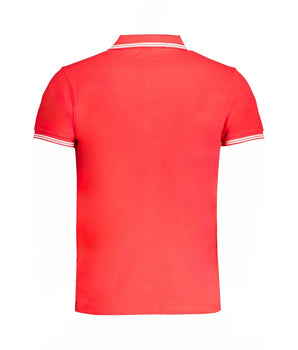 Cavalli Class Red Cotton Polo Shirt