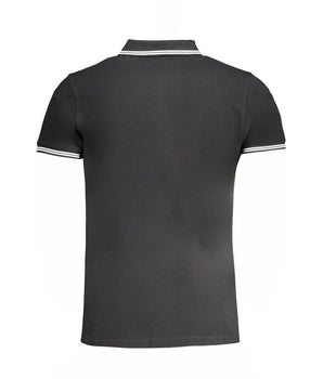 Cavalli Class Black Cotton Polo Shirt