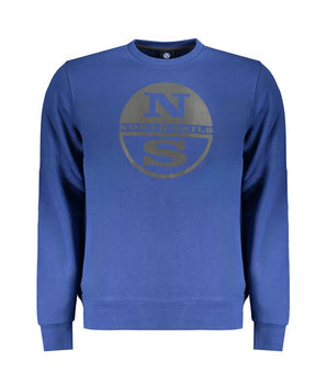 North Sails Blue Cotton Men Sweater