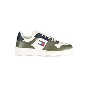 Tommy Hilfiger Green Leather Men's Sneakers