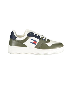 Tommy Hilfiger Green Leather Men Sneaker