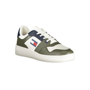 Tommy Hilfiger Green Leather Men's Sneakers