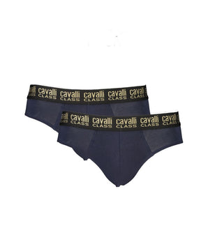 Cavalli Class Blue Cotton Mens Underwear