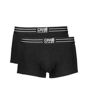 Cavalli Class Black Cotton Men Boxer