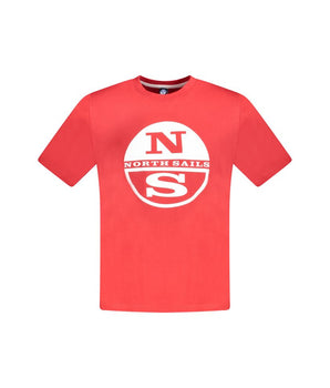 North Sails Red Cotton Men's T-Shirt