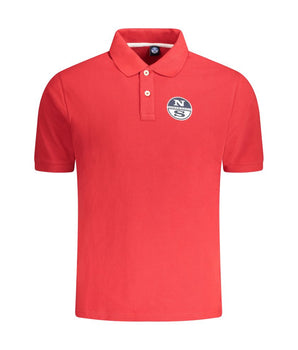 North Sails Red Cotton Men Polo Shirt