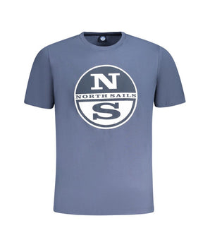 North Sails Blue Cotton Men T-Shirt