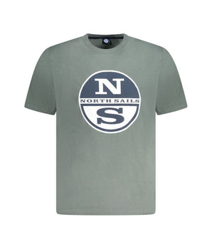 North Sails Green Cotton Men T-Shirt