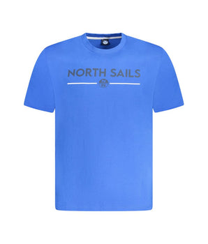 North Sails Blue Cotton Men T-Shirt
