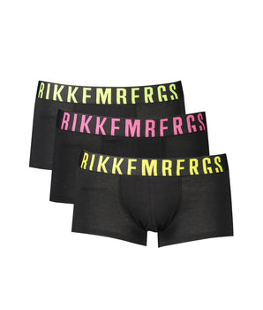 Bikkembergs Black Polyester Men Boxer Underwear
