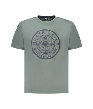 North Sails Green Cotton Men T-Shirt