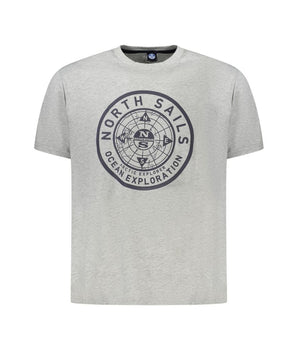 North Sails Brown Cotton Men T-Shirt