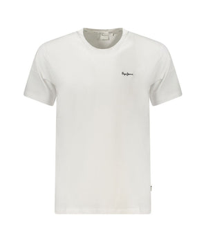 Pepe Jeans White Cotton Men T-Shirt