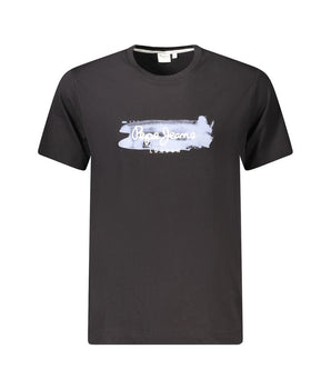 Pepe Jeans Black Cotton Men T-Shirt