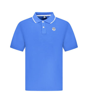 North Sails Blue Cotton Men Polo Shirt
