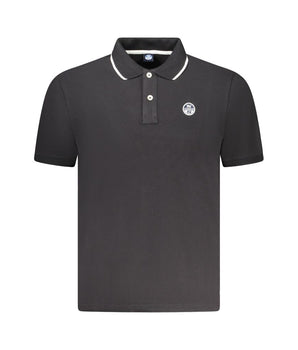 North Sails Black Cotton Mens Polo Shirt